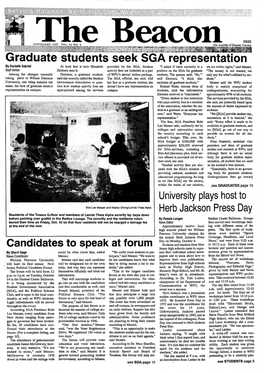 Graduate Students Seek SGA Representation by Danielle Gabriel at Least That Is How Elizabeth Provided by the SGA