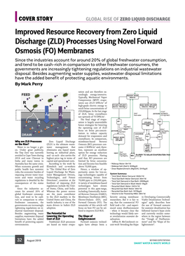 Improved Resource Recovery from Zero Liquid Discharge (ZLD) Processes Using Novel Forward Osmosis (FO) Membranes