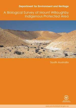 A Biological Survey of Mount Willoughby Indigenous Protected Area