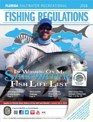 Florida Saltwater Recreational 2018 Fishing Regulations