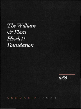 The William &Tlora Hewlett Foundation