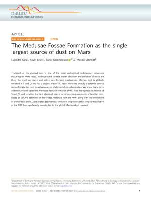The Medusae Fossae Formation As the Single Largest Source of Dust on Mars
