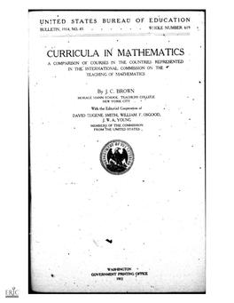 Curricula in Mathematics