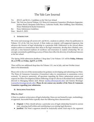 The Yale Law Journal Volume 131 Notes & Comments Committe