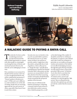 A Halachic Guide to Paying a Shiva Call