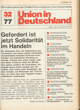 UID 1977 Nr. 32, Union in Deutschland
