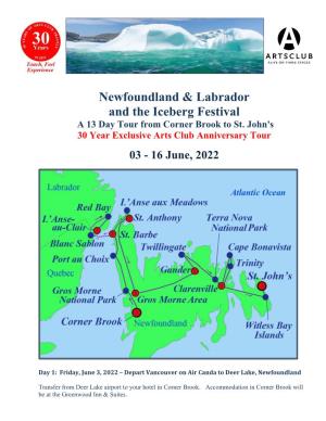 Newfoundland & Labrador and the Iceberg Festival