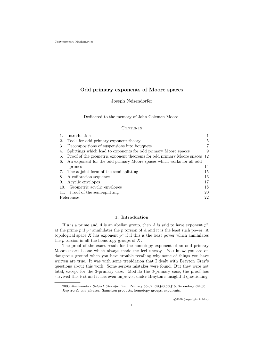 Odd Primary Exponents of Moore Spaces