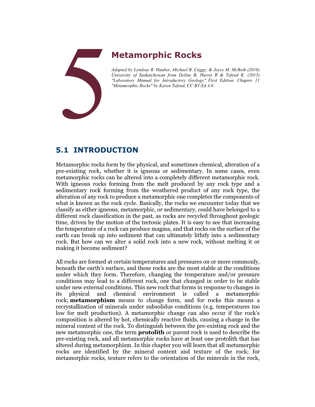 Metamorphic Rocks