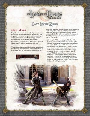 The Lord of the Rings: the Card Game Easy Mode