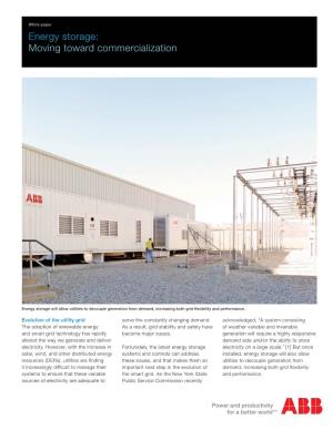 Energy Storage: Moving Toward Commercialization