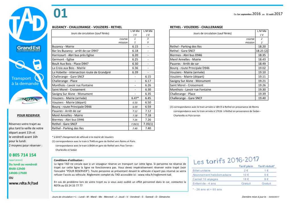 En Cas De Problème Lors De Votre Trajet Ou Si Vous Avez Oublié Un Effet Personnel Dans Le Car, Contactez La RDTA Au 03 24 33 77 77