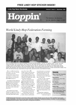 World Lindy Hop Federation Forming