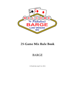 25-Game Mix Rule Book BARGE