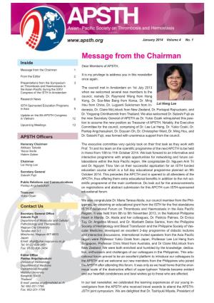 Update on the 8Th Congress of the Asian - Pacific Society of Thrombosis and Hemostasis