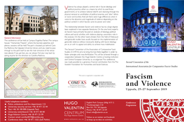 Comfas Programme Fascism and Violence 25-27 September 2019