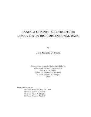Random Graphs for Structure Discovery in High-Dimensional Data