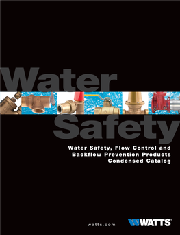 Backflow Prevention Products Condensed Catalog