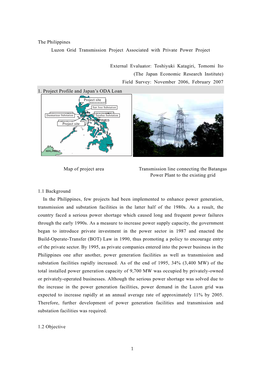 The Philippines Luzon Grid Transmission Project Associated with Private Power Project