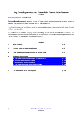 Key Developments and Growth in Greek Ship-Finance June 2019