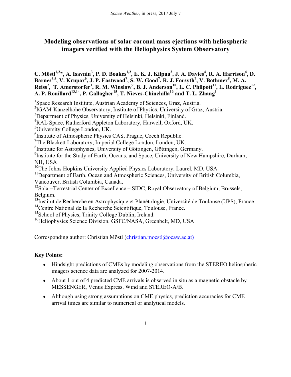 Modeling Observations of Solar Coronal Mass Ejections with Heliospheric Imagers Verified with the Heliophysics System Observatory