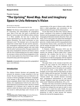 The Uprising” Novel Map
