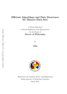 Efficient Algorithms and Data Structures for Massive Data Sets