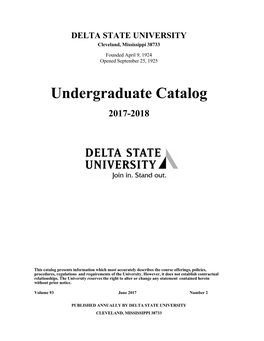 2017-2018 Undergraduate Catalog