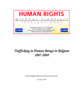 Trafficking in Human Beings in Belgium 2007-2008