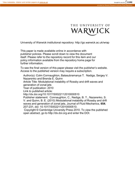 Modulational Instability of Rossby and Drift Waves and Generation of Zonal Jets