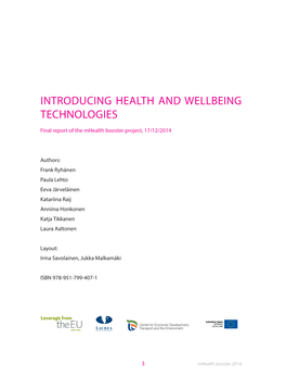 Introducing Health and Wellbeing Technologies