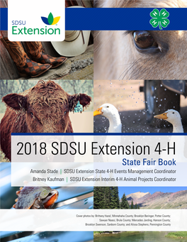 2018 SDSU Extension 4-H State Fair Book