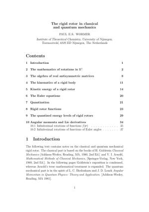 The Rigid Rotor in Classical and Quantum Mechanics Paul E.S