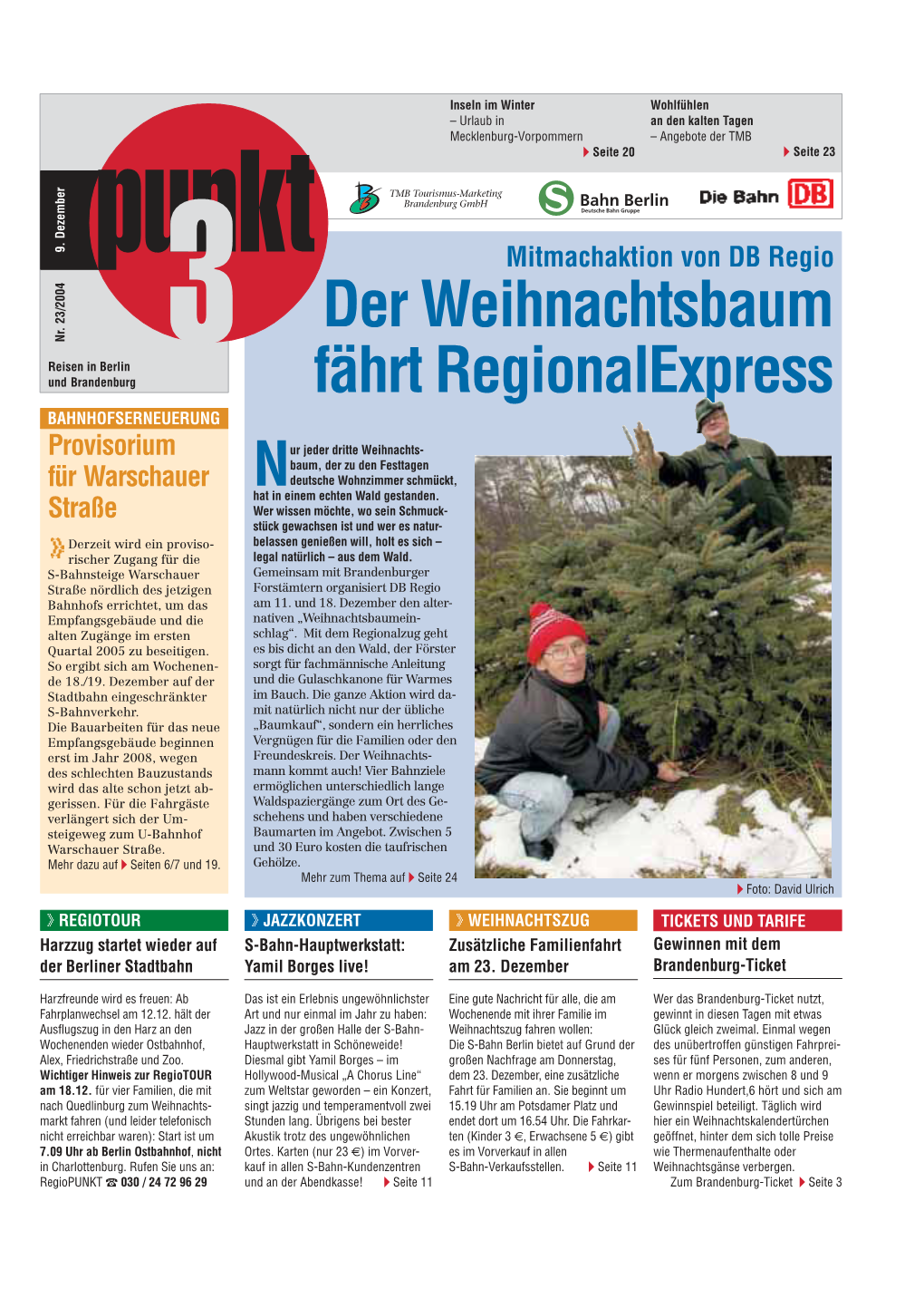 Der Weihnachtsbaum Fährt Regionalexpress