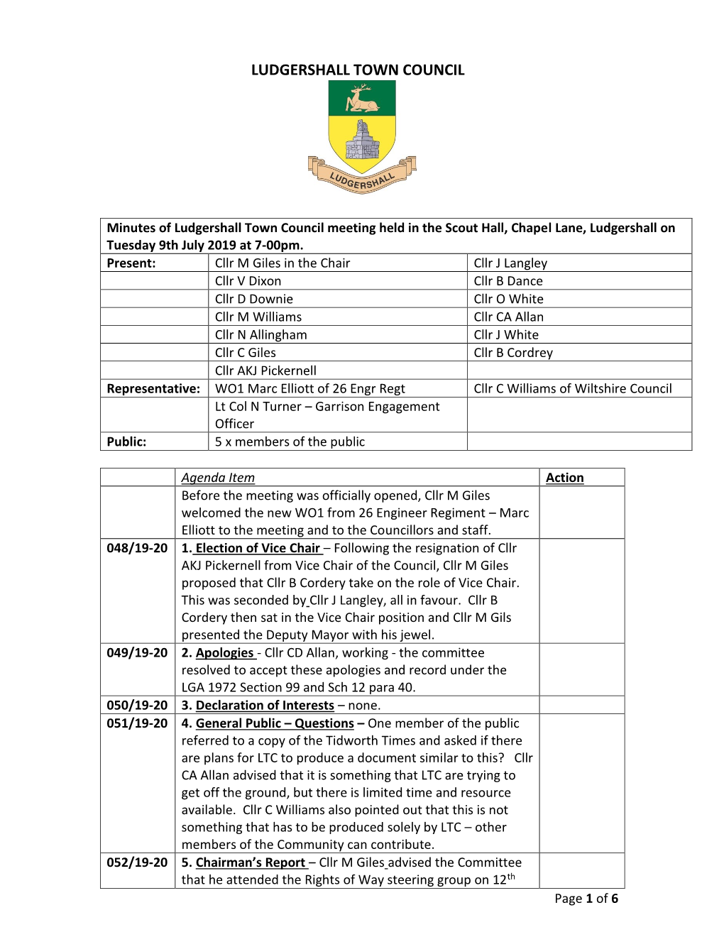 Ludgershall Town Council