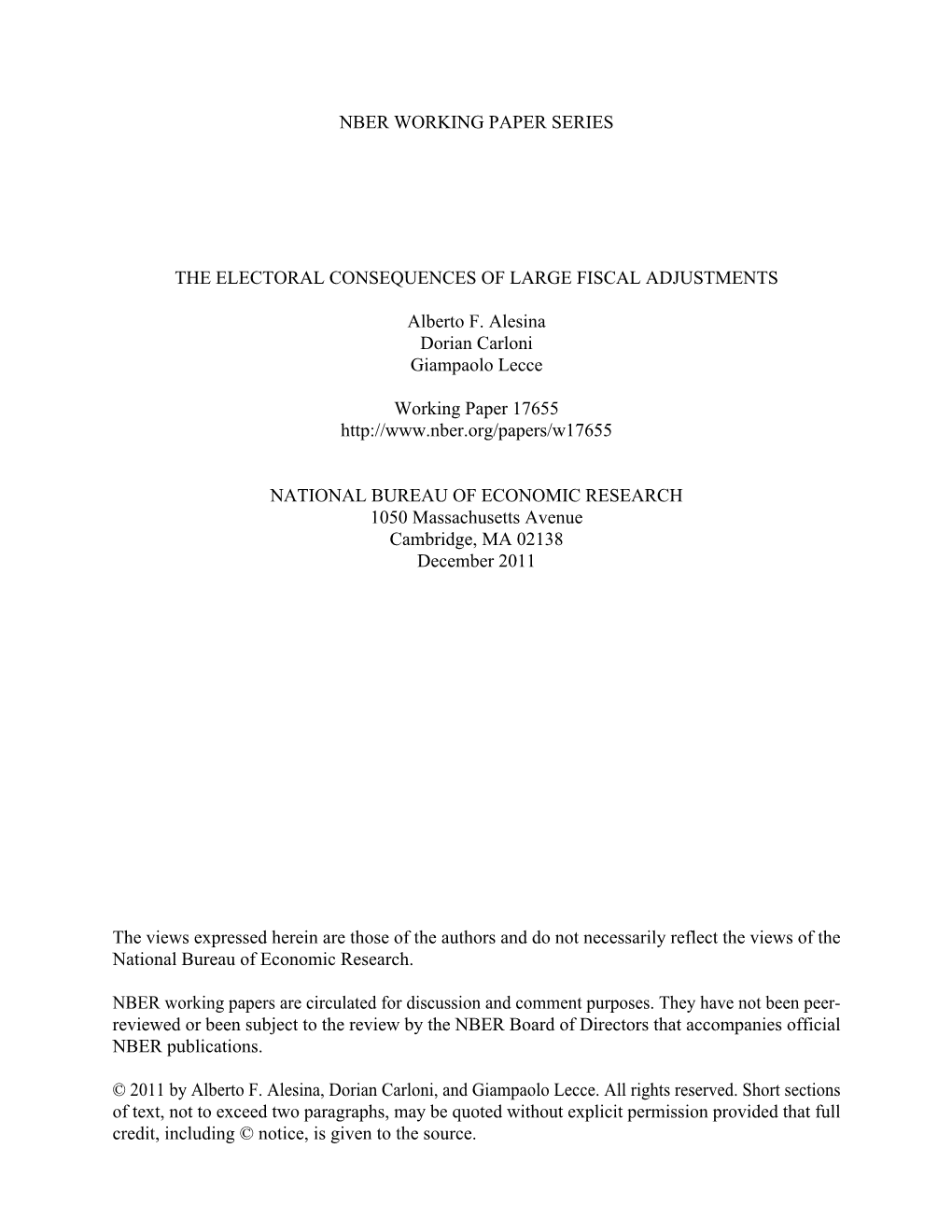 The Electoral Consequences of Large Fiscal Adjustments