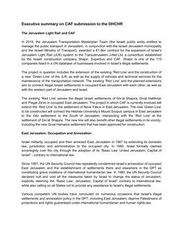 Executive Summary on CAF Submission to the OHCHR