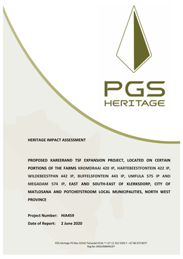Heritage Impact Assessment Proposed Kareerand Tsf