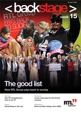 The Good List How RTL Group Pays Back to Society