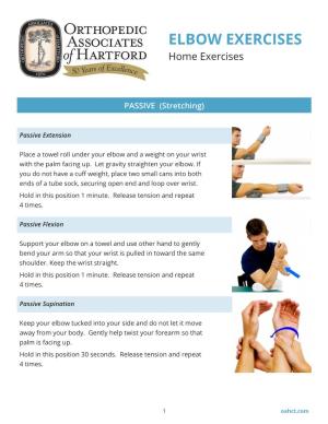 ELBOW EXERCISES Home Exercises
