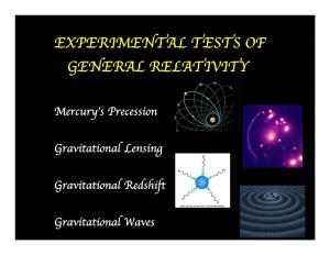 General Relativity Tests.Pdf