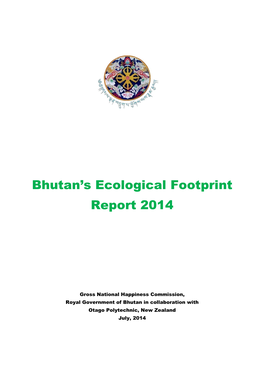 Bhutan's Ecological Footprint Report 2014