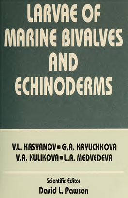 Larvae of Marine Bivalves and Echinoderms