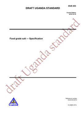 Draft Uganda Standard