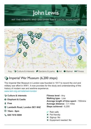 Imperial War Museum (6,200 Steps)