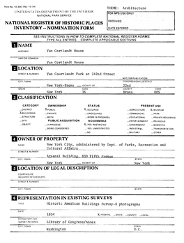 National Register of Historic Places Inventory -- Nomination Form