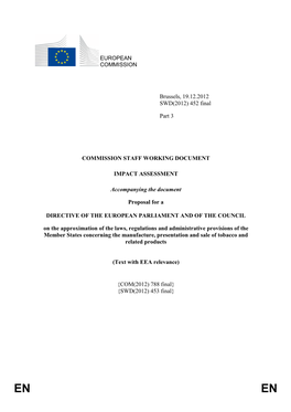 Annex 2: Description of the Tobacco Market, Manufacturing of Cigarettes