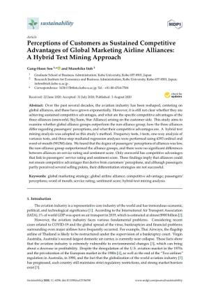 Perceptions of Customers As Sustained Competitive Advantages of Global Marketing Airline Alliances: a Hybrid Text Mining Approach