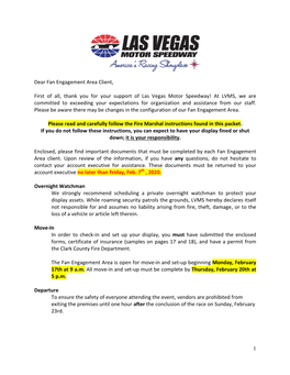 LVMS NASCAR Fan Engagement Display Packet