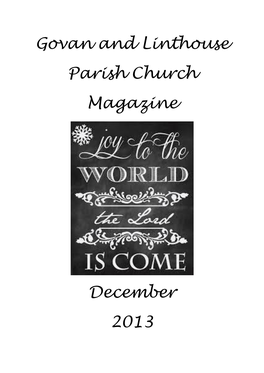 Govan and Linthouse Parish Church Magazine December 2013